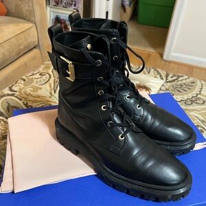 Stuart Weitzman Black Lug Sole Boots - Size 9